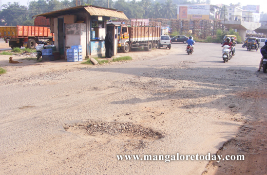 Bad condition of Mangalore Roads
